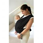 Sistem de purtare wrap elastic pentru bebelusi BabyJem (Culoare: Gri)