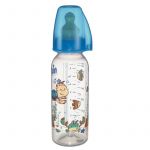 Biberon Family PP cu tetina anti-colici din latex natural, 250 ml, de la 6 luni, debit mediu (M), nip 35007