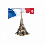 Cubic Fun - Puzzle 3D Turnul Eiffel (Nivel Complex 82 Piese)