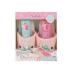 Set de baie Unicorn Sweet Dreams, cu papuci, gel de dus si lotiune de corp, Martinelia 2 x 120 ml