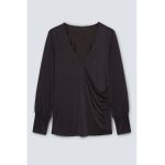 Bluza din amestec de modal cu fronseuri