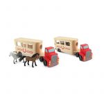 Melissa & Doug - Camion Transportor de Cai cu Remorca Melissa and Doug