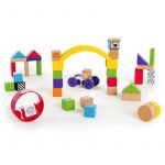 Set de constructie, Baby Einstein, Hape Curious Creations, 40 piese 12 luni+, Multicolor