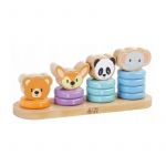 Jucarie educationala din lemn tip stivuitor de numere Sun Baby 069
