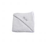 Prosop de baie bumbac 100% gri, personalizat Baby