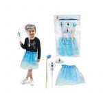 Costum Ice Princess cu Fustita, Diadema si Bagheta magica. Toi-Toys TT12456