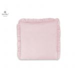 Perna clasica de dormit, MimiNu, Cu husa detasabila cu fermoar, Din bumbac certificat Oeko Tex Standard 100, 40x40 cm, Colectia Royal, Powder Pink