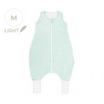 Babysteps - Sac de dormit cu picioare, bumbac muselina 0.5 Tog, Pastel Blue, M, 3 ani+