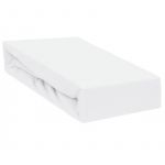 Cearceaf cu elastic, Qmini, Impermeabil, Pentru patut 120x60 cm, Din jerseu, White
