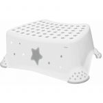 Inaltator de baie, Keeeper, Antiderapant, Stars, Cu baza antialunecare, 40.5 x 28.5 x 14 cm, White