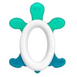 Inel gingival, Reer, Cool&Play, Cu zornaitoare pentru bebelusi, Efect de racire, Pentru masaj si calmare, 3+ luni, Albastru/Verde