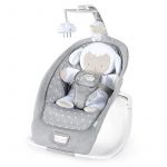 InGenuity - Balansoar Cuddle Lamb Pliabil, Cu vibratii, Cu melodii, 74x43 cm