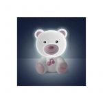 Jucarie si Lampa, Chicco, Ursulet, 10 minute de muzica, 0 luni+, Roz