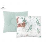 Perna bebelus, MimiNu, Profilata, Cu doua fete, Cu functie anti-soc, Pufoasa, Din catifea si bumbac, Materiale certificate Oeko Tex Standard 100, 23x26 cm, Velvet Lulu Natural