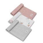 Set 3 scutece, Lionelo,Multifunctionale Rainbow, Din Bambus, 70x70 cm, Multicolor