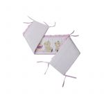 Aparatoare laterala, Babyneeds, Teddy Play M1, Pentru patut 120x60 cm, Cu umplutura antialergica, 180 x 32 cm, Roz