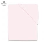 Cearceaf cu elastic, MimiNu, Jerse, Pentru patut 120X60 cm, Material certificat Oeko Tex Standard 100, Light Pink