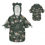 Babysteps - Pelerina de Ploaie pentru Copii, Poncho pentru ploaie 1,5-8 ani Animals Garden Dark