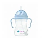B.box - Cană cu pai de la , 240 ml, +6 luni, bleu bubblegum