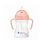 B.box - Cană cu pai de la , 240 ml, +6 luni, roz tutti frutti