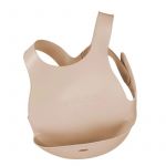 Baveta Flexi Bib Minikoioi, 100% Premium Silicone – Bubble Beige