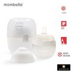 Biberon Anticolici Mombella Breast-Like, 120ml, Tetina S flux lent, 100% Silicon, Ivory