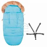Springos - Sac iarna carucior cu blanita detasabila Mevis Delux All Blue