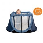 Aeromoov - Patut pliant cu doua nivele Pop up , Whale, 110x60 cm, Albastru, Resigilat