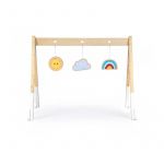Bara educativa din lemn pentru copii cu 3 jucarii, Ecotoys CA12231