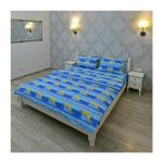 Lenjerie pentru 2 persoane Somnart Ultrasleep XXL, bumbac 100%, albastru
