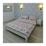 Lenjerie pentru 2 persoane Somnart Ultrasleep XXL, bumbac 100%, model inimioare