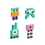 Set joc constructii magnetice PIXIO Mini Monsters, 100 piese, aplicatie gratuita iOS sau Android