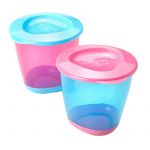 Recipiente de stocare hrana cu capac Explora, Tommee Tippee, 2 buc, Roz/Bleu