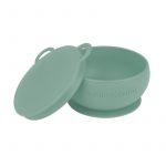 Bol Minikoioi cu Ventuza si Capac, 100% Premium Silicone – River Green