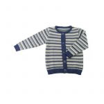Cardigan din lana merinos impletita - Iobio - Limited Edition - Vintage Blue