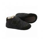 Dark Grey 23 - Papuci din lana cu scai si talpa antiderapanta - En Fant