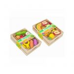 Globo - Set fructe sau legume din lemn cu velcro