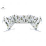 Aparatoare pentru patut, MimiNu, Din bumbac certificat Oeko Tex Standard 100, 180x30 cm, Cu panglici, Design, Pirates Blue