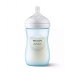 Biberon, Philips Avent, Natural Response, 1 luni+, 260 ml, Fara BPA, Anticolici, Albastru