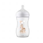 Biberon, Philips Avent, Natural Response, 1 luni+, 260 ml, Fara BPA, Anticolici, Girafa