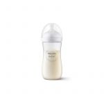Biberon, Philips Avent, Natural Response, 3 luni+, 330 ml, Fara BPA, Anticolici, Alb
