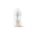 Biberon, Philips Avent, Natural Response, Cu supapa AirFree, 1 luni+, 260 ml, Fara BPA, Anticolici, Alb