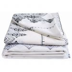 Lenjerie de pat bumbac polycotton, SomnART, pentru pat de o persoana (fata perna 50x70, cearceaf pat 150x240, cearceaf pilota 150x200), Afrodita