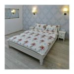 Lenjerie pentru 2 persoane Somnart Ultrasleep, bumbac 100%, model flori