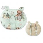 Perna bebelusi, MimiNu, Ursulet, Multifunctionala, Cu doua fete, Tesatura pufoasa minky si bumbac, Materiale certificate Oeko Tex Standard 100, Design, Minky Let's Go Natural