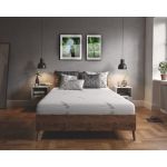 Saltea cu spuma poliuretanica Somnomed Antiacaria 90x200, inaltime 20 cm, pentru alergici, husa detasabila cu tratament antiacarian, fermitate medie