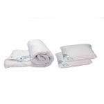 Set pilota 180x200 cm, 200g si 2 perne 50x70 cm HypoallergenicMed Somnart, microfibra matlasata