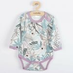 Body cu maneca lunga, New Baby, Cu capse, Marime 68, Din bumbac 100%, Rebel Lilac