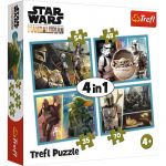 Trefl - Puzzle personaje Mandalorian si lumea lui , Puzzle Copii , 4 in 1, piese 207