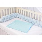 Aparatori impletite bumbac 100% culoare bleu 360 cm
